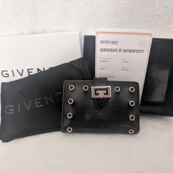 Authentic Givenchy Studded Wallet with Box, Dust Bag, and Certificate - Picture 1 of 16